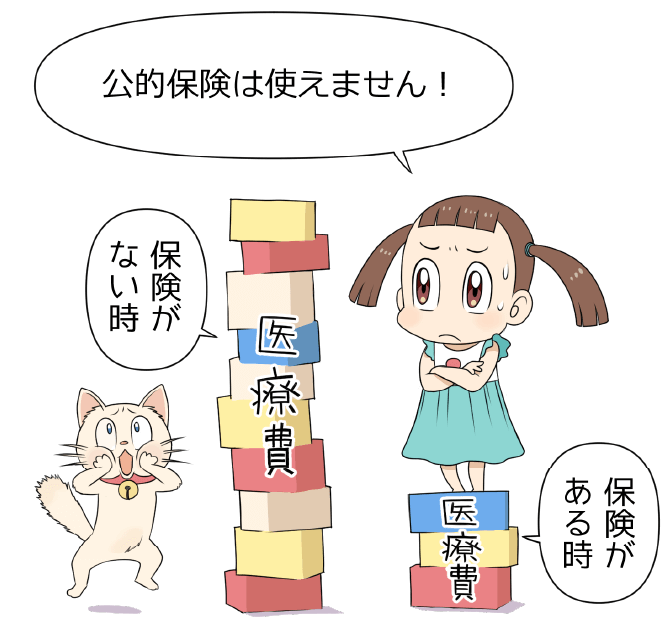 公的保険は使えません!