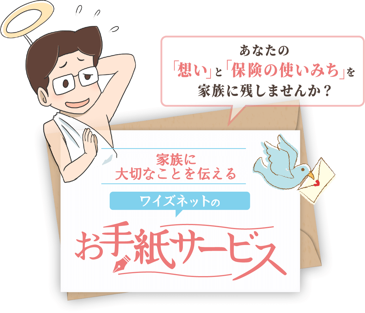 家族に大切なことを伝えるワイズネットのお手紙サービス